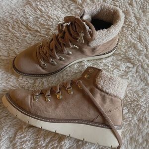Tan lace up bootie